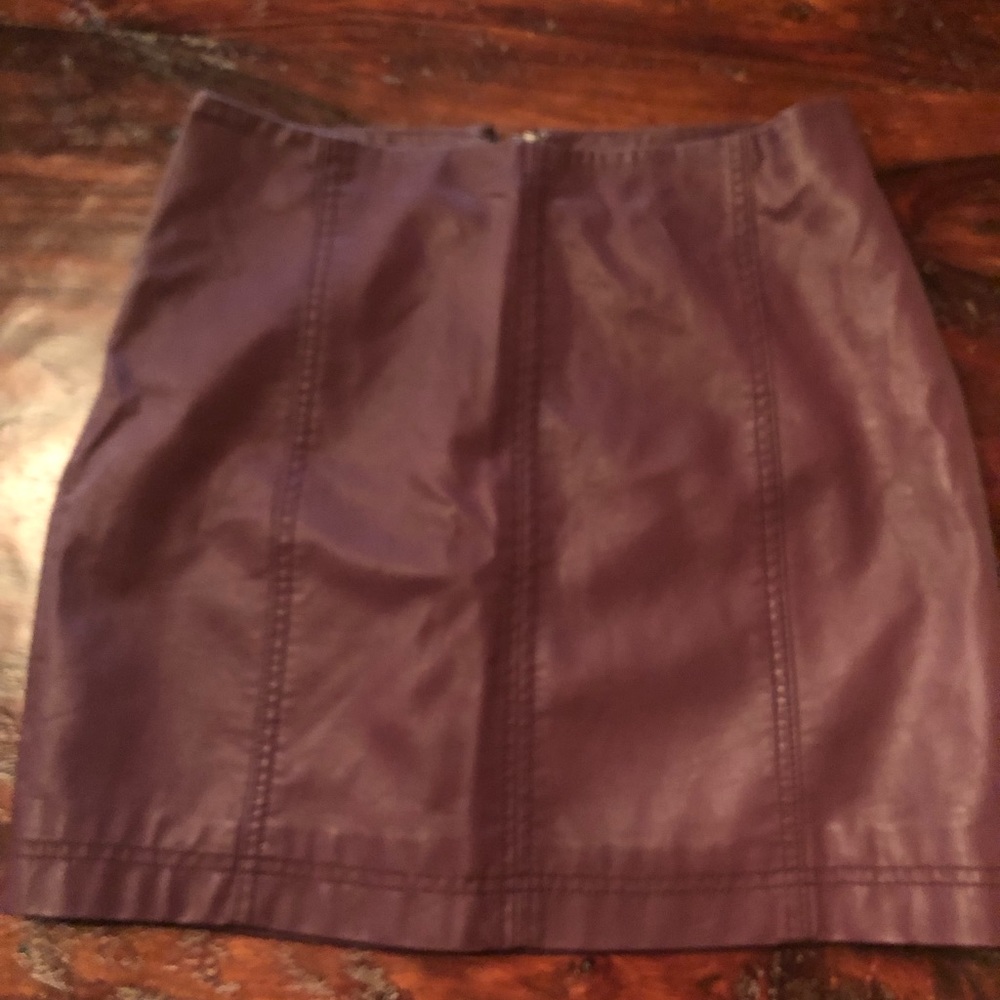 FREE PEOPLE vegan leather mini skirt size 4